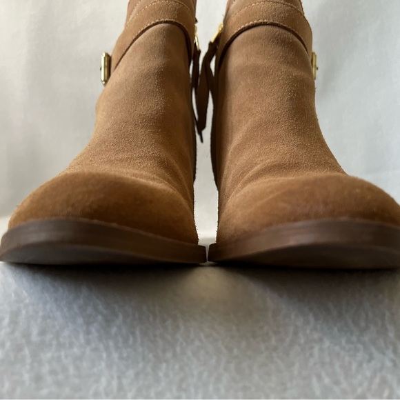 Sam Edelman Size 8 1/2M Caramel /Tan Suede Booties - Picture 9 of 16
